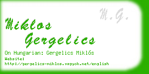 miklos gergelics business card