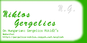 miklos gergelics business card